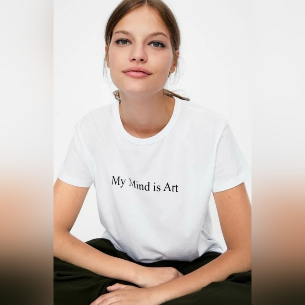 Zara Basic- My Mind Is Art T-shirt